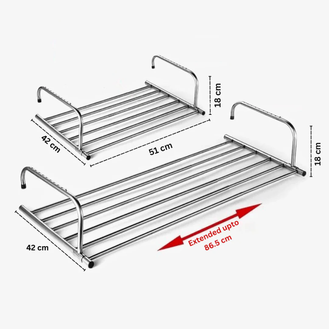منشر ملابس (علاقة) للبالكون سهل التركيب