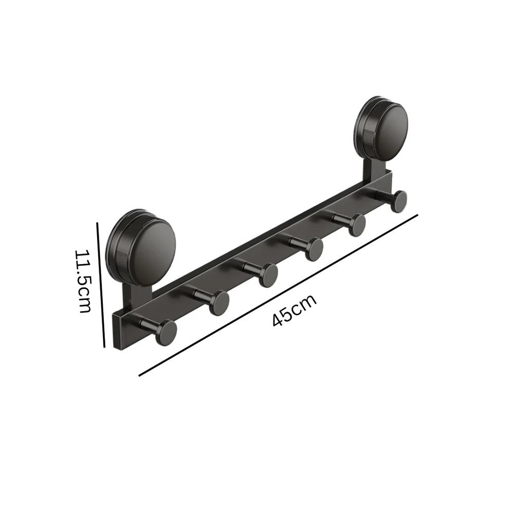Multi-Purpose Wall Mounted Suction Cup Hook Rack