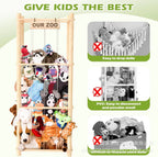 Natural Wood Stuffed Animal Tower Cage Toy Organizer(136 cm)