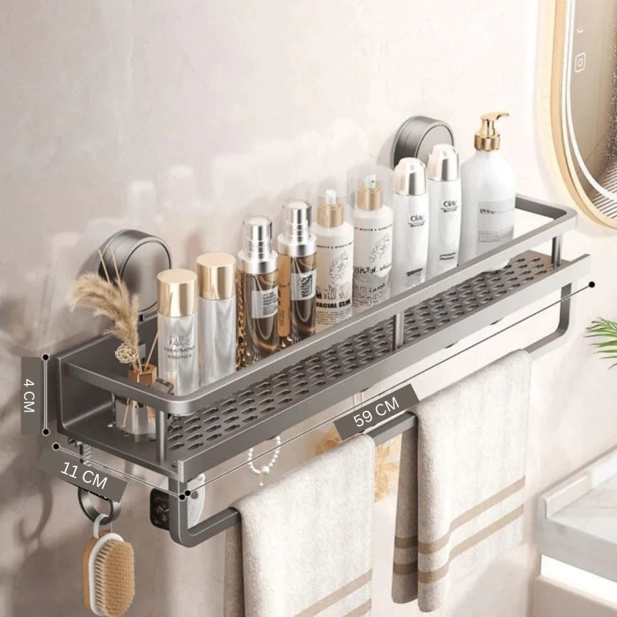 Punch-Free Bathroom Storage Rack (59cm)