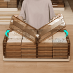 Multi-Purpose Plastic Foldable Underbed Storage Box with Wheels