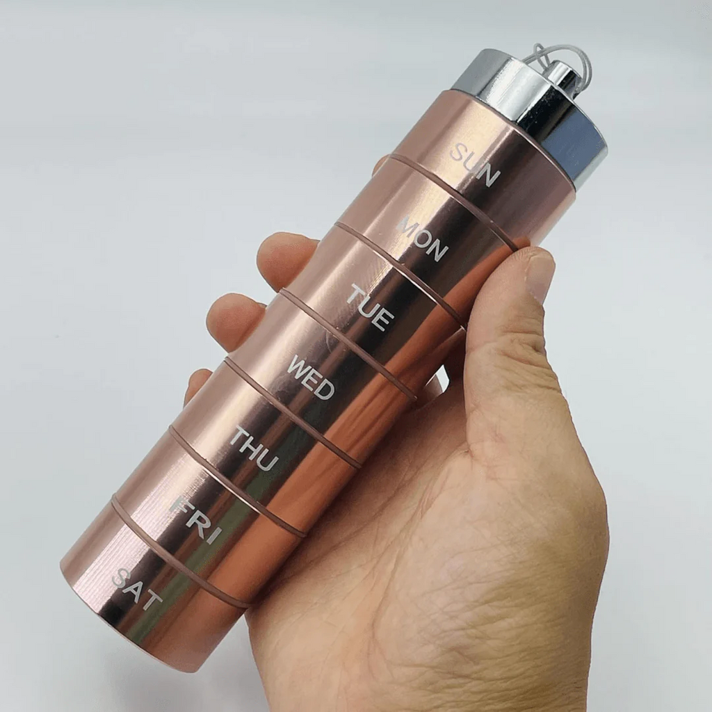 Aluminum Weekly Stackable 7-Day Medicine Container(Pack of 1)