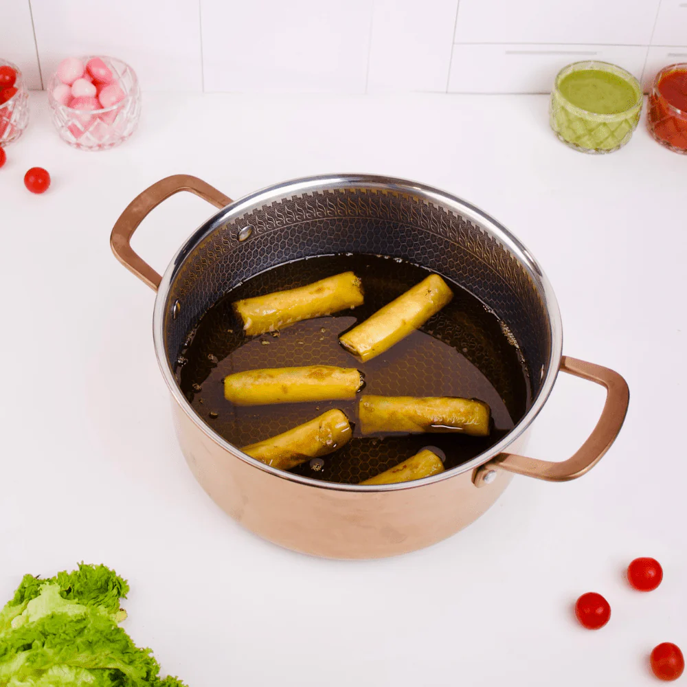 Multi-Purpose Copper Core Honeycomb Cooking Pot With Lid (24cm)