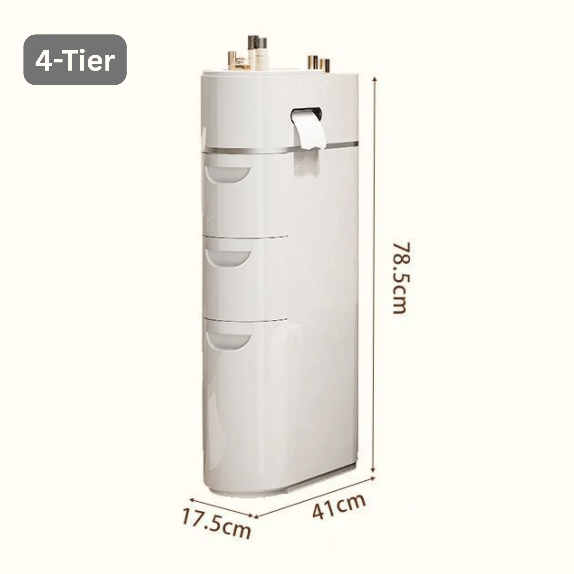 كابينة (خزانة) تخزين بلاستيكية ضيّقة ومتعددة الطبقات ويا جوارير (أدراج)