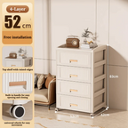 Plastic Multi-Layer Drawer Storage Cabinet with Wheels (52cm)