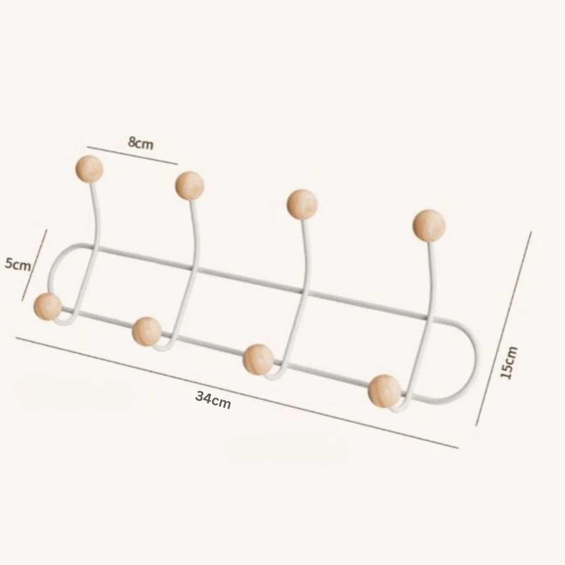 علاقة (حامل معلقات) طبقتين للتعليق على الباب ويا 8 علاقات