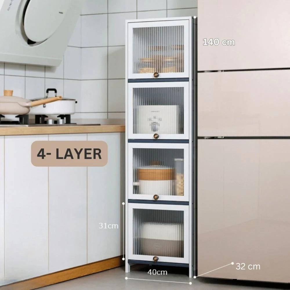Multi-Storage Wardrobe Cabinet (4-Layer)