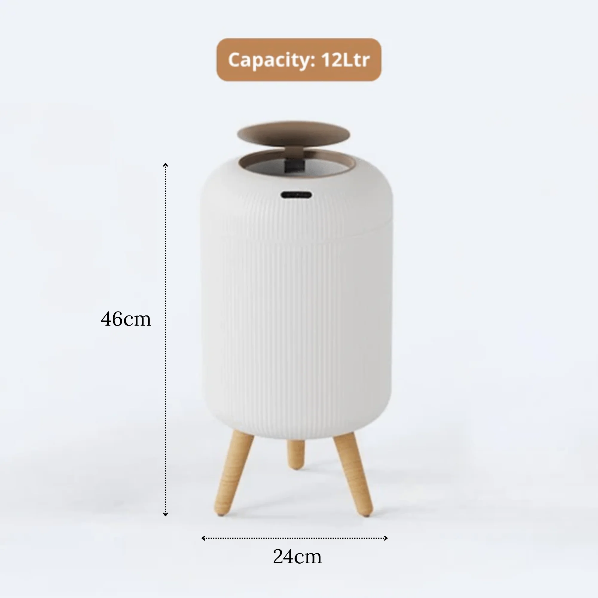 Smart Motion Sensor Trash Can with Lid (12L)