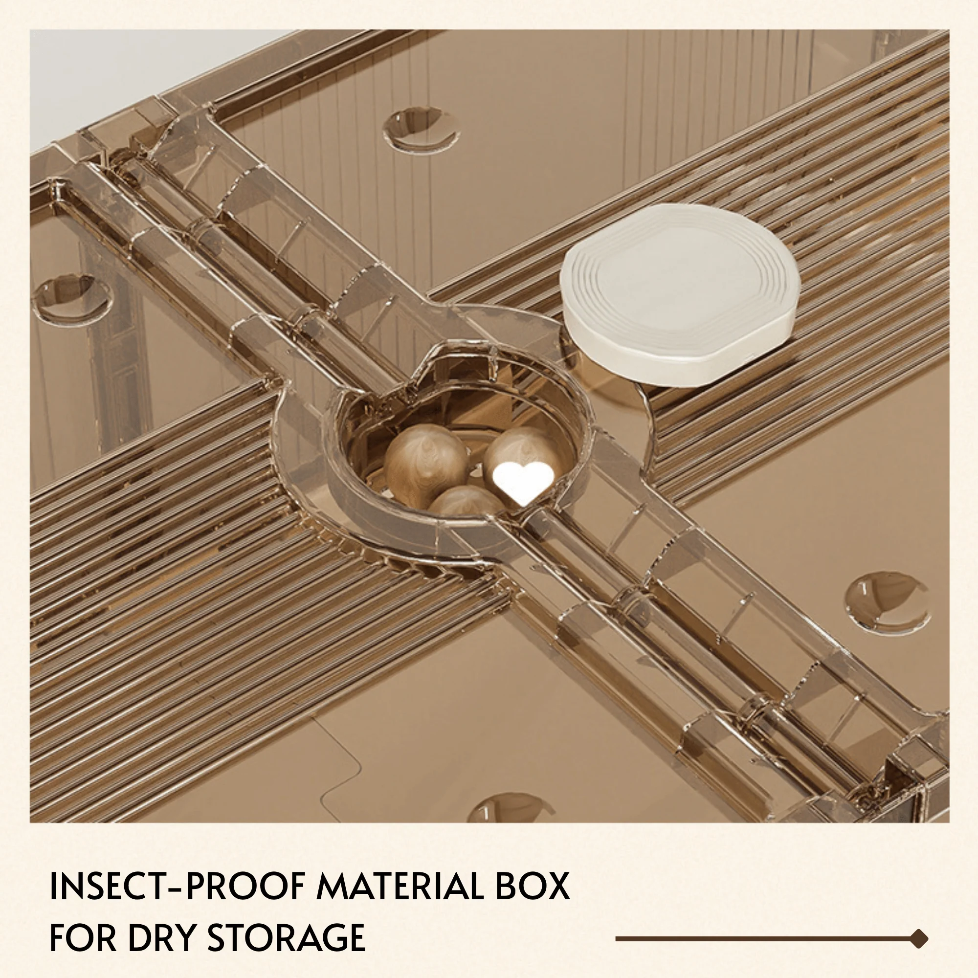 Multi-Purpose Plastic Foldable Underbed Storage Box with Wheels