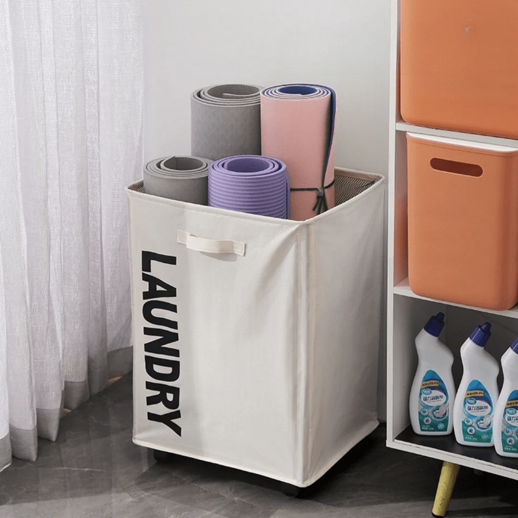 Rolling Laundry Basket with Wheels