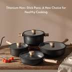 13-Piece Titanium Coated Non-Stick Kitchen Cookware Set