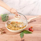 Maifan Stone Non-Stick Flat Bottom Frying Pan (White-24cm)