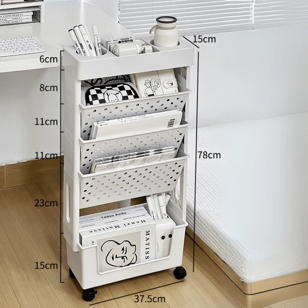 Multi-Purpose Space-Saving Dual Access Book & Stationery Organizer(78cm)