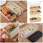 3-in-1 Compartment Containers With Spoons