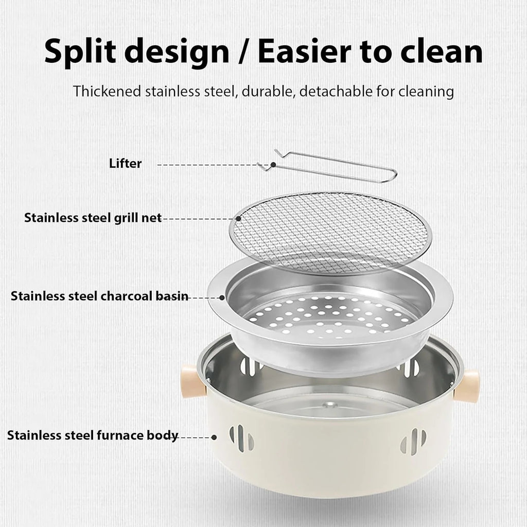 شواية فحم (منقل) محمولة متعددة الأغراض