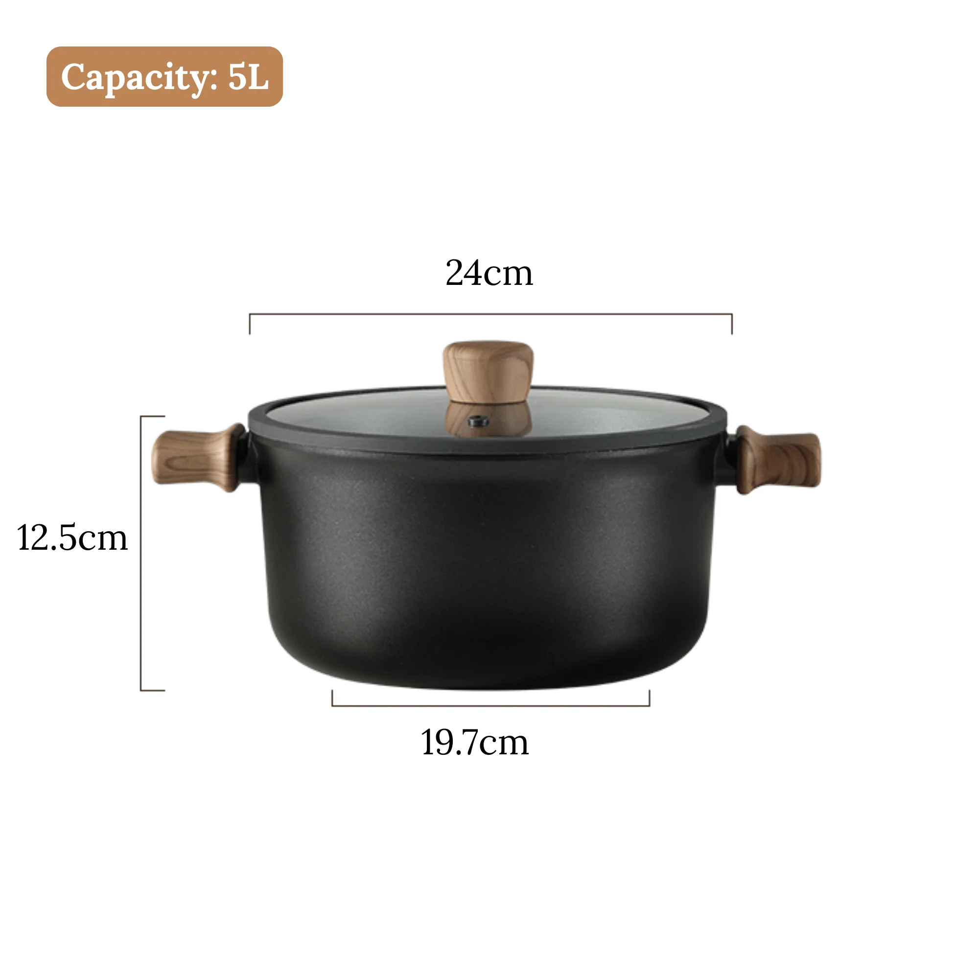 Titanium Non-Stick Soup Pot with Lid (24cm)