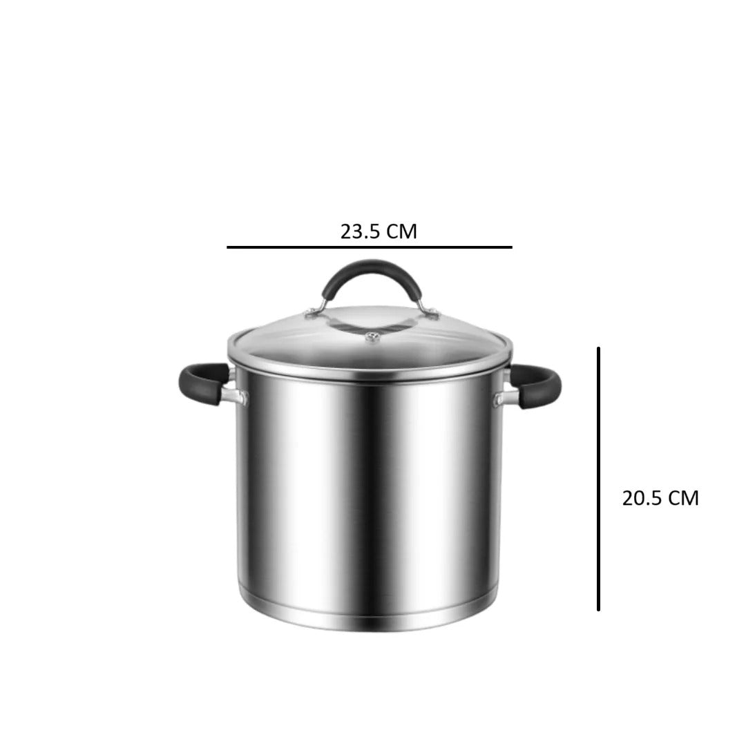 جدر طبخ (قدر) عميق ستانلس ستيل ويا غطا (7.5 لتر)