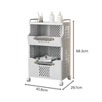 Multipurpose Multi-Layer Foldable Rolling Laundry and Storage Basket