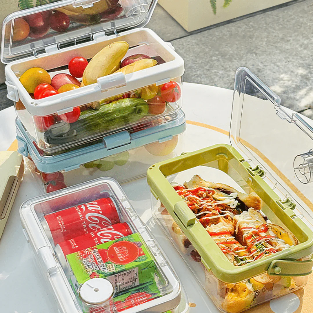 Multi-Purpose Portable Leak-Proof Sealing Crisper Box with Ice Crystals