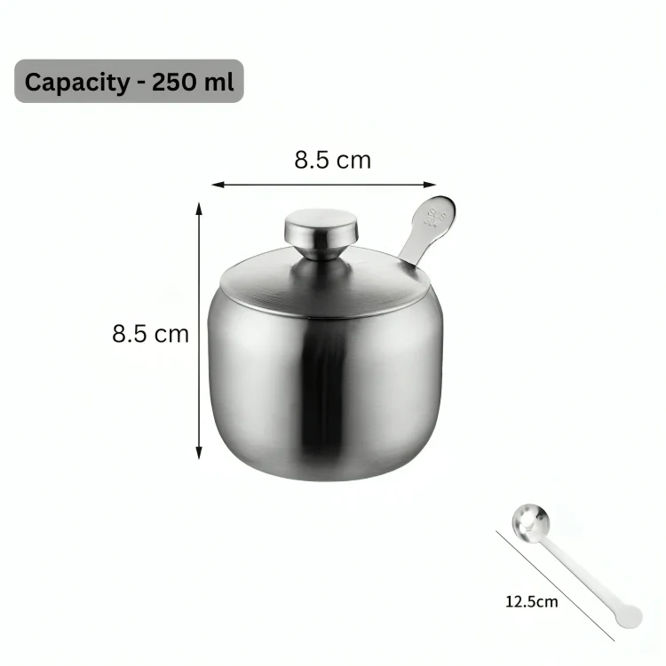 Stainless Steel Multifunctional Seasoning Jars (250 ml)