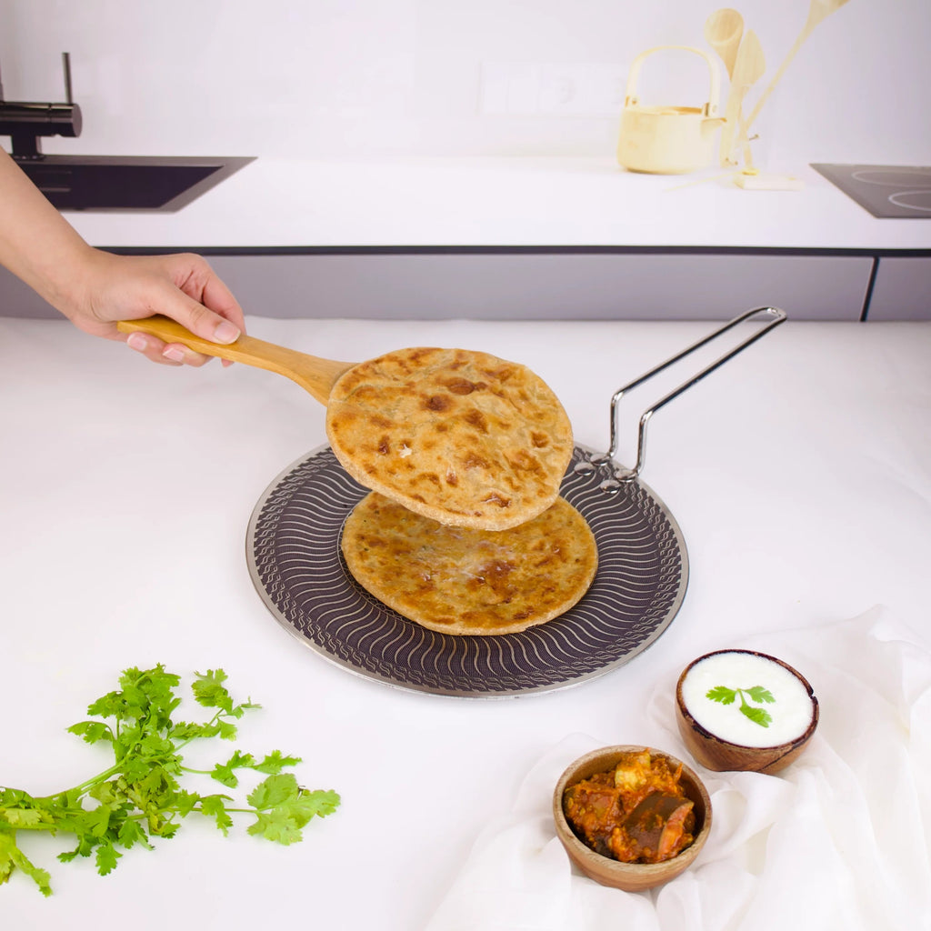 Multi-Purpose Stainless Steel Honeycomb Non Stick Tawa (28cm)