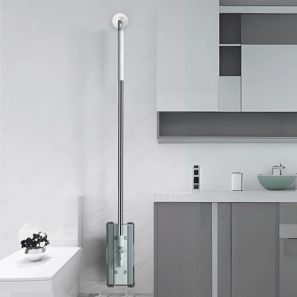 Large Flat Mop with 180° Rotating Stainless Steel Handle (127cm)