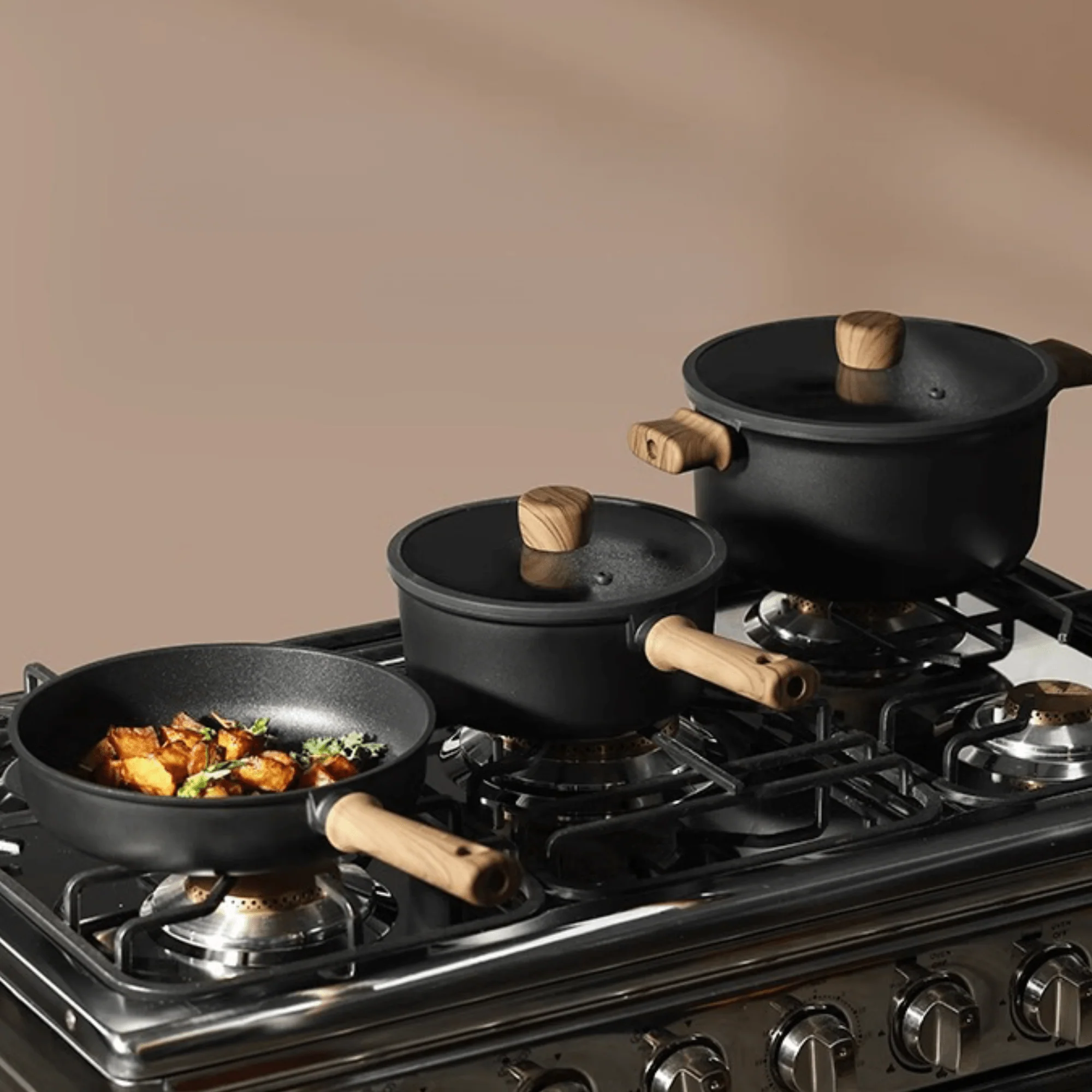 13-Piece Titanium Coated Non-Stick Kitchen Cookware Set