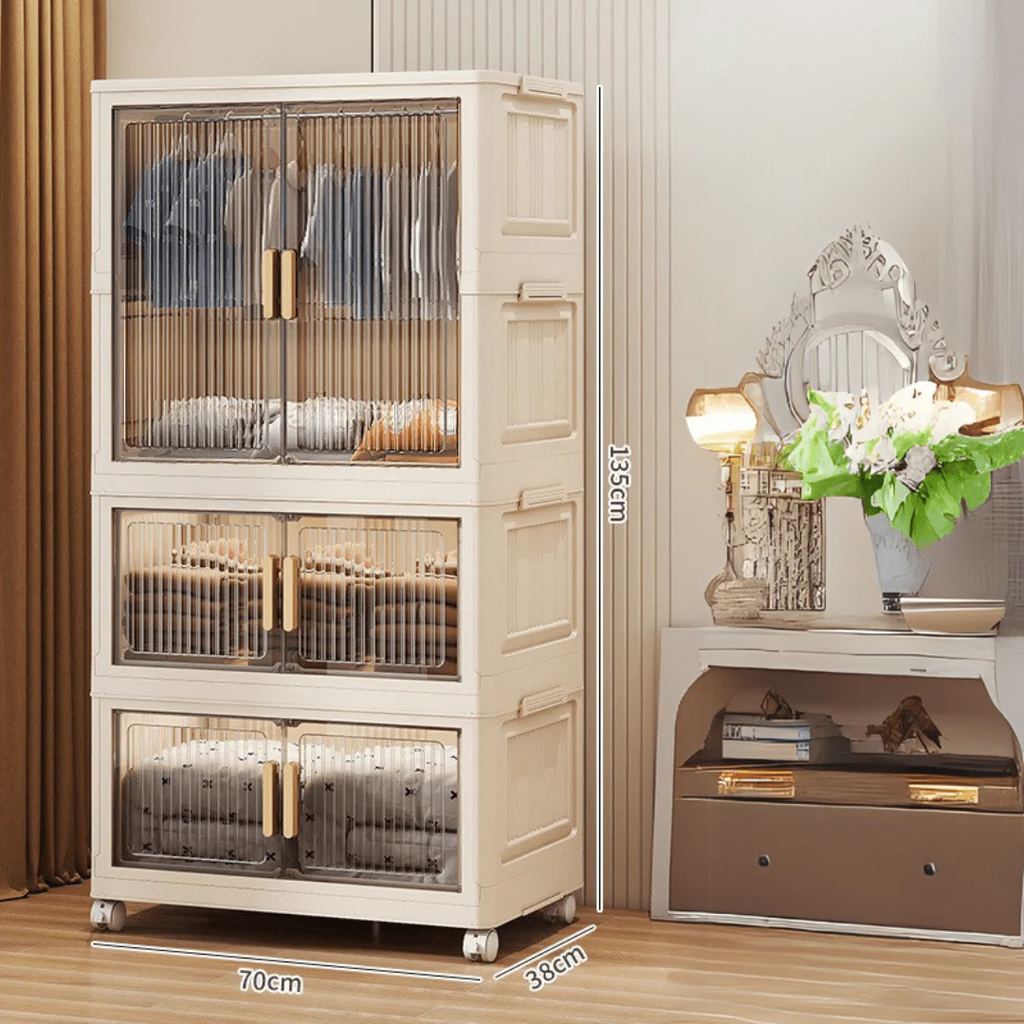 Double-Door Multi-Purpose Foldable Storage Cabinet (70cm)