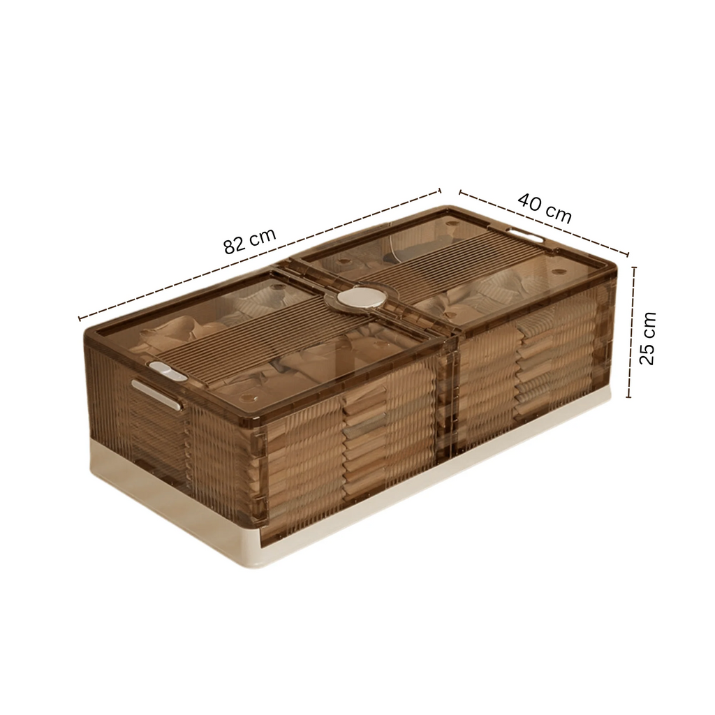 Multi-Purpose Plastic Foldable Underbed Storage Box with Wheels