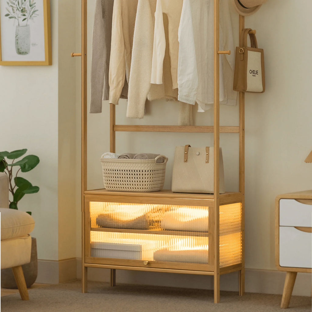 Multi-Functional Bamboo Wood Storage Organizer Rack (70cm)