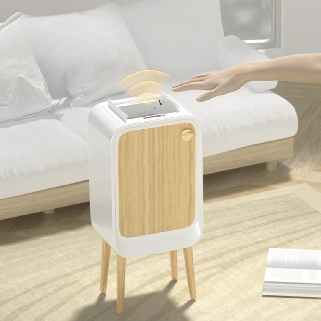 Elegance Touch Free Sensor Trash Can With Wooden Legs(20L)