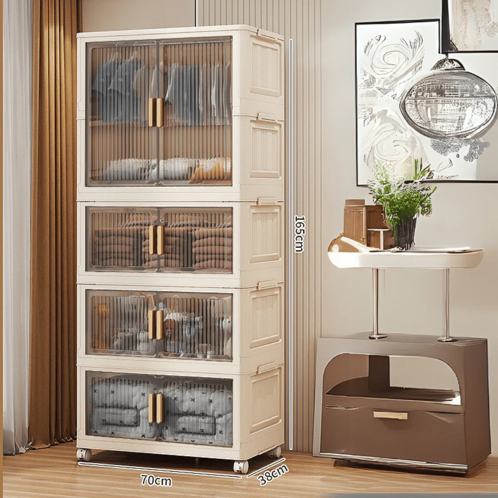 Double-Door Multi-Purpose Foldable Storage Cabinet (70cm)