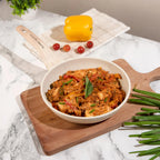 Maifan Stone Non-Stick Flat Bottom Frying Pan (White-24cm)