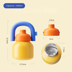 Stainless Steel Vacuum Insulated Water Thermos with Straw(1000ml)