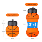 Collapsible Silicone Basketball Design Drinking Bottle