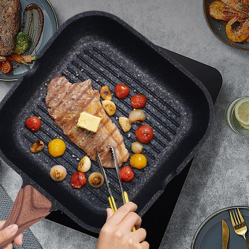 Maifan Stone Nonstick Grill Pan with Marble Coated (24cm)