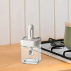Moisture-Proof Sealed Scoop Square Seasoning Jar With Lid and Spoon