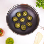 Multi-Purpose Honeycomb Stainless Steel Deep Frying Pan with Composite Lid (28 cm)