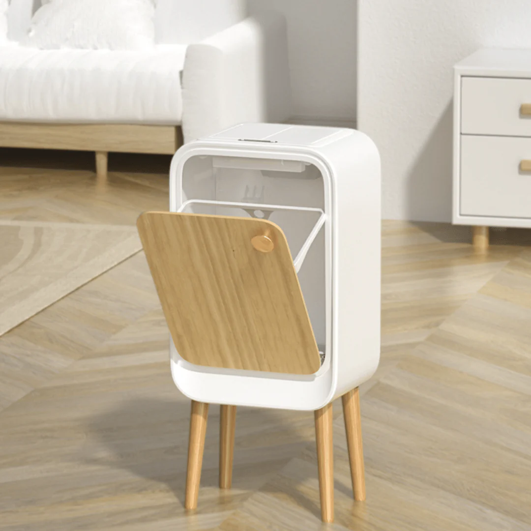 Elegance Touch Free Sensor Trash Can With Wooden Legs(20L)