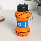 Collapsible Silicone Basketball Design Drinking Bottle