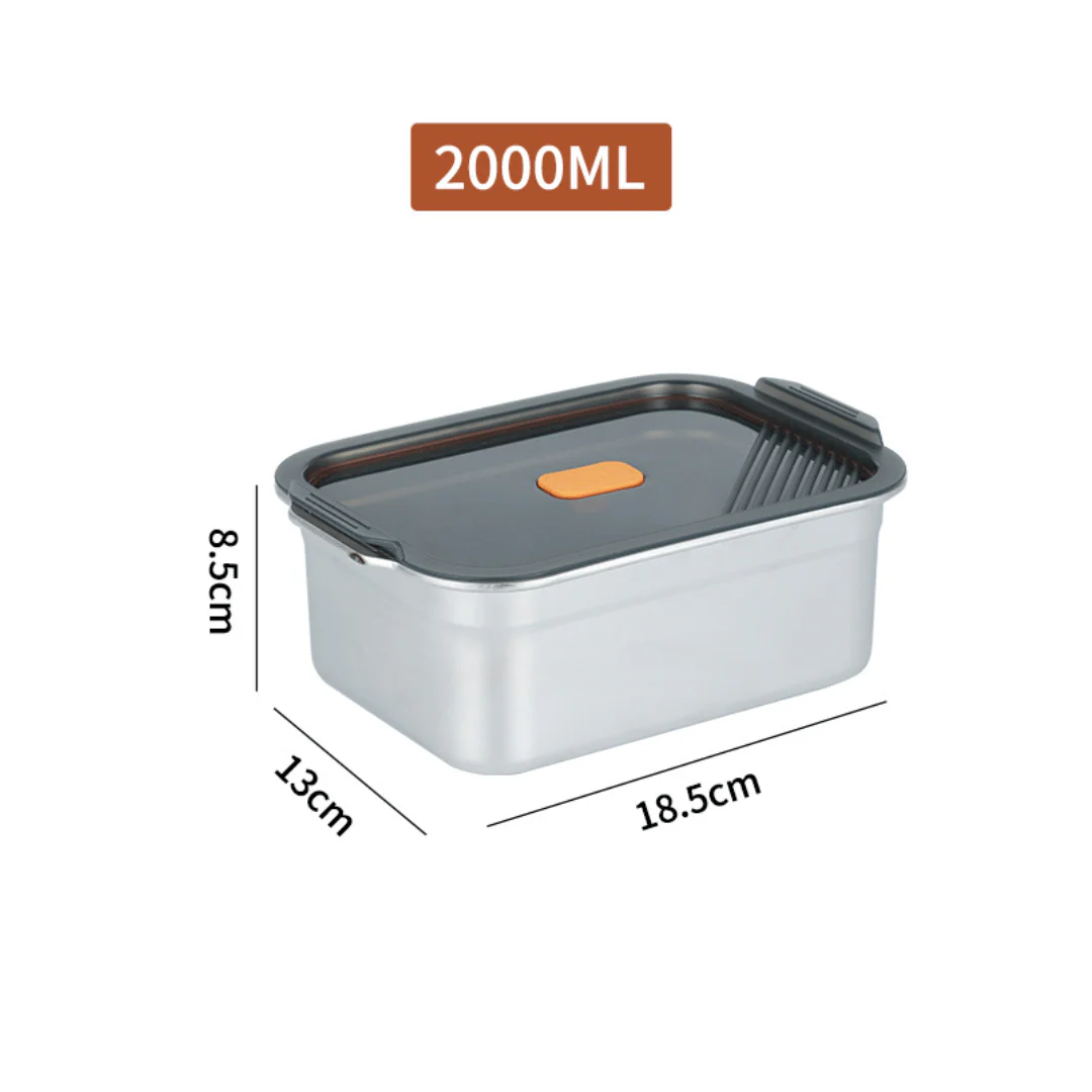 Multifunctional Vacuum-Sealed Stainless Steel Food Storage Container