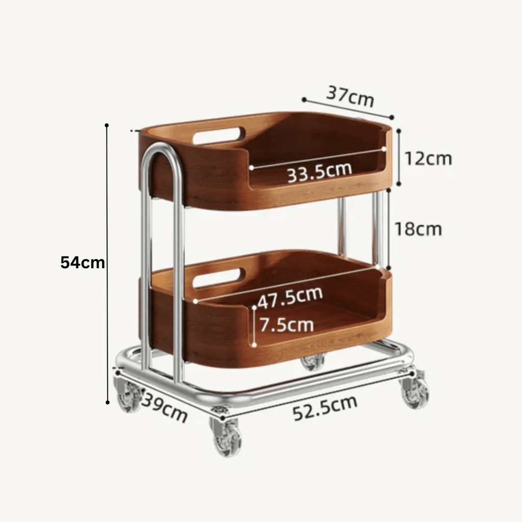Multi-Functional Metal Wood Storage Rack with Wheels