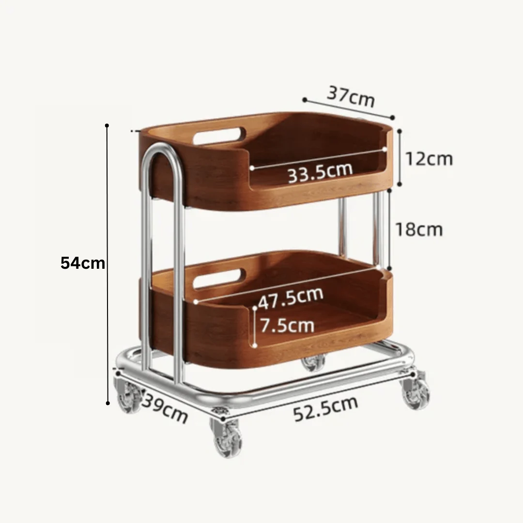 Multi-Functional Metal Wood Storage Rack with Wheels