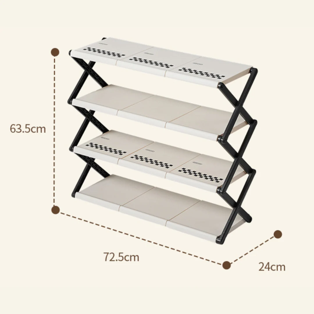 Compact Space Foldable Shoe Rack